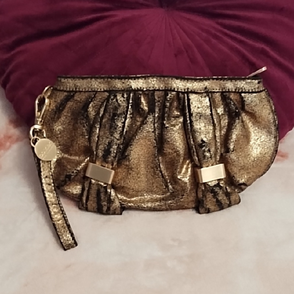 Botkier by Target Gold & Black Metallic Wristlet NWOT